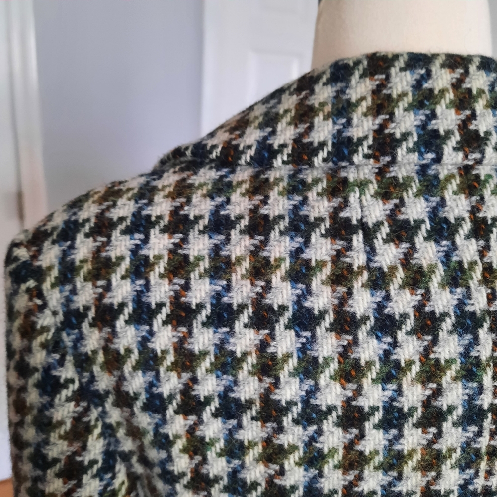 Vintage Houndstooth Pattern Fitted Jacket - image 8